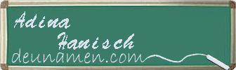 Adina Hanisch Visitenkarte